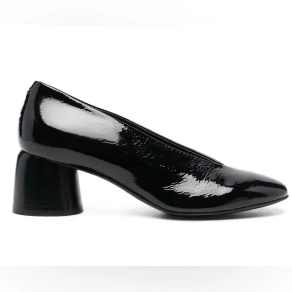 Halmanera Block Heels, Size 7 in Patent Black, Brand New - Picture 2 of 8